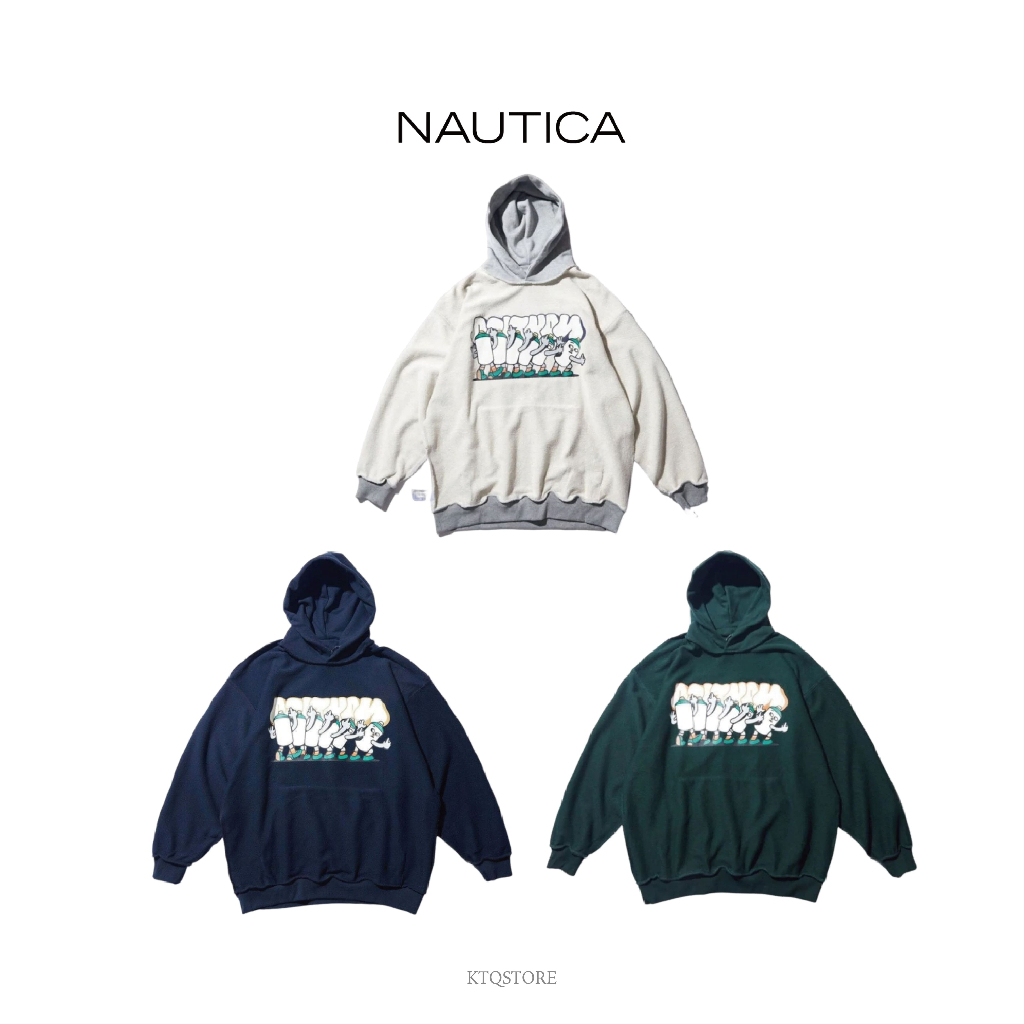 KTQ STORE ‧  Nautica JP Sweat Hoodie LURK 2.4 抽繩 雙面穿 連帽 塗鴉 帽T