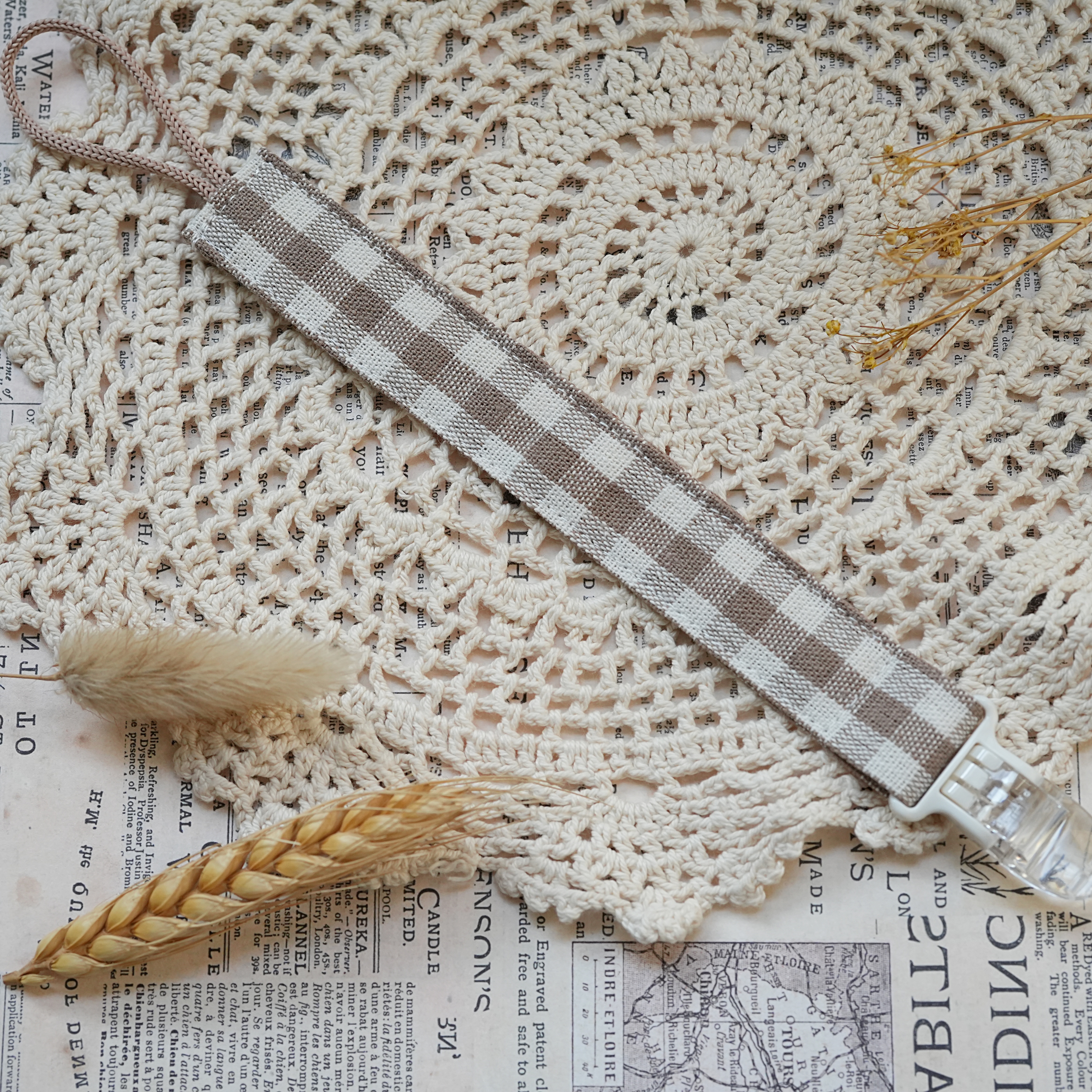 Hi Y.P store-鱷魚夾-復古格紋