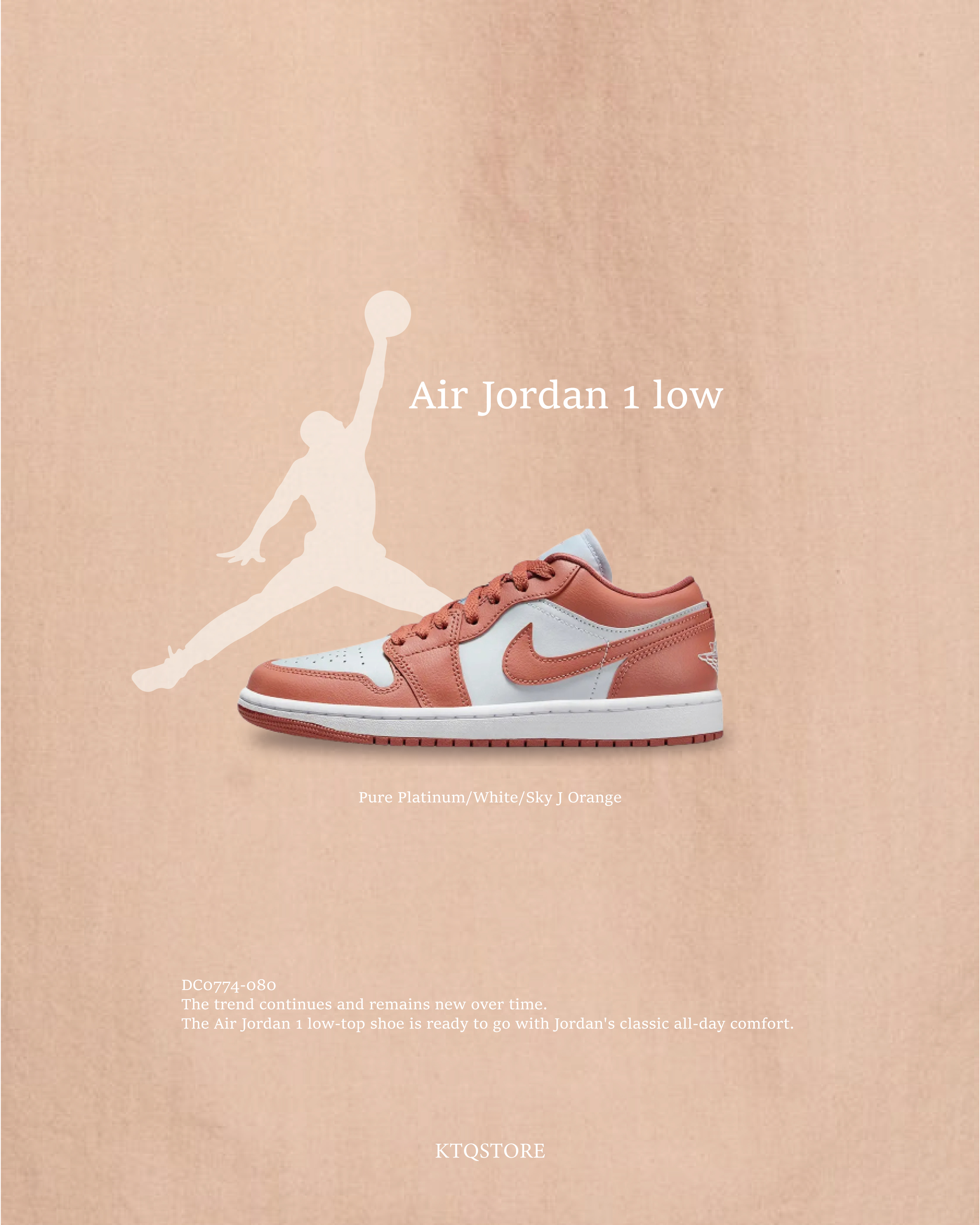 KTQ STORE ‧  Nike Air Jordan 1 Low Sky J Orange 橘 DC0774-080