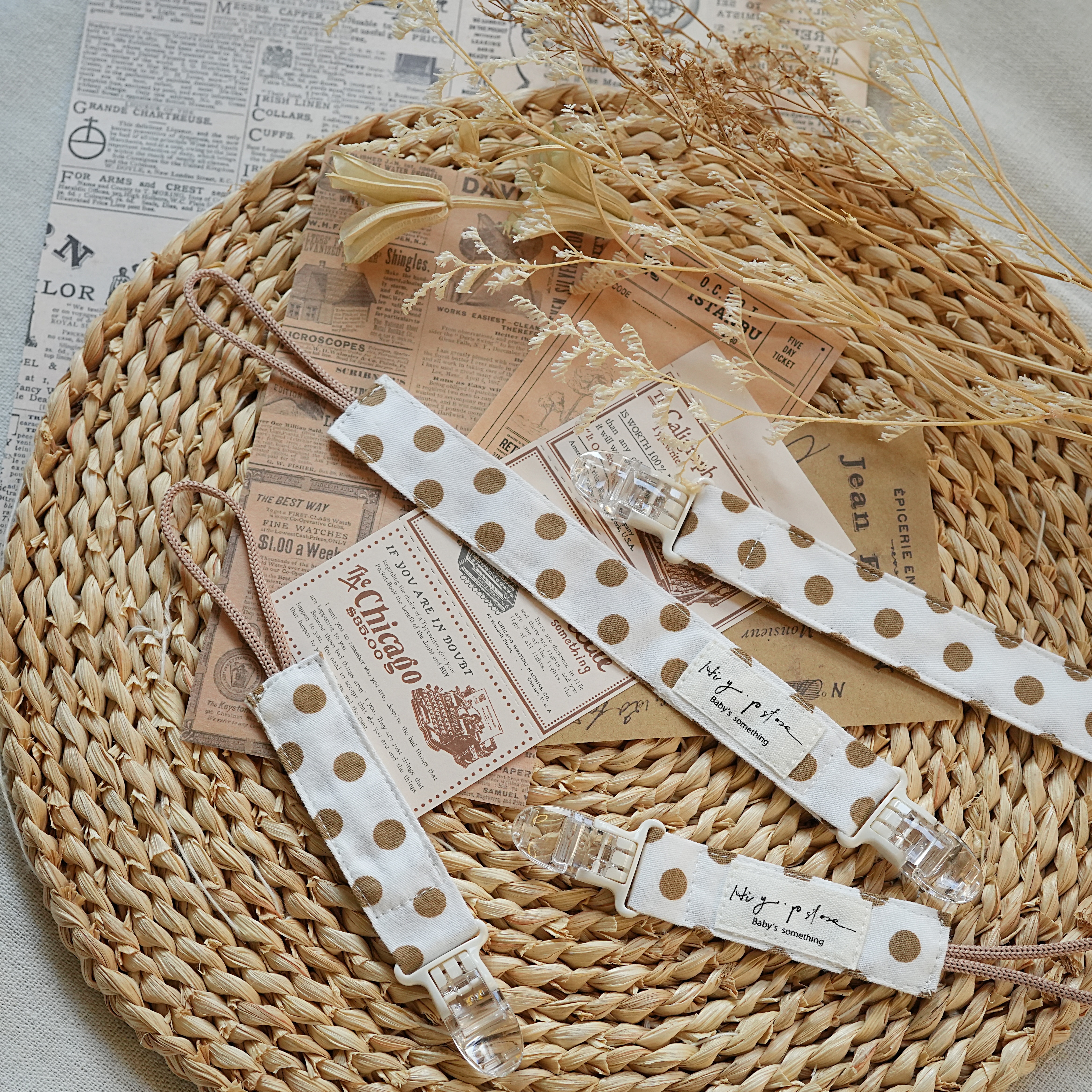 Hi Y.P store-短版鱷魚夾-咖啡波點