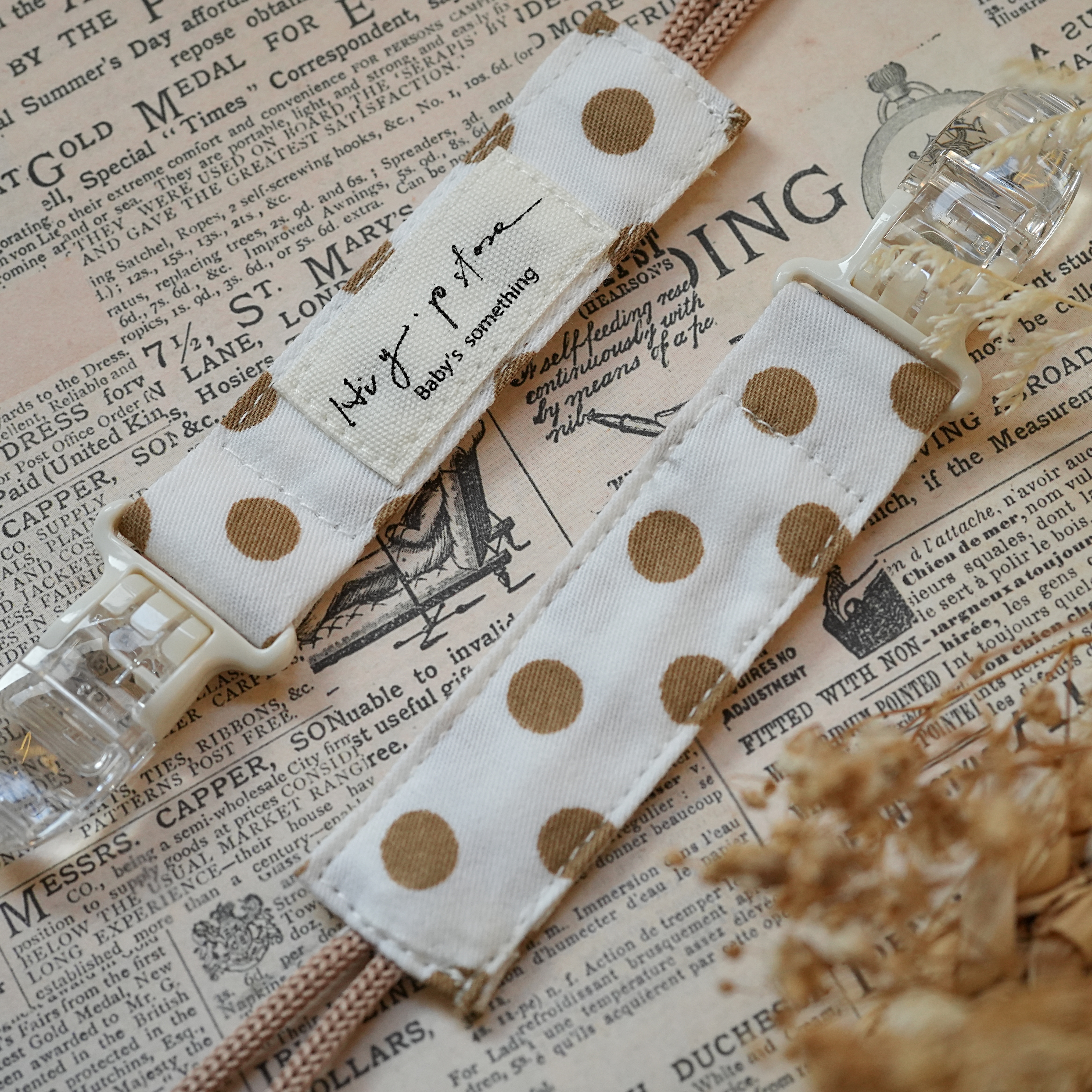 Hi Y.P store-短版鱷魚夾-咖啡波點