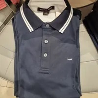 [S] MICHAEL KORS SMALL MK LOGO PATCH POLO SHIRT,MIDNIGHT, OF15FY220B-MIDNIGHT (SMK674)
