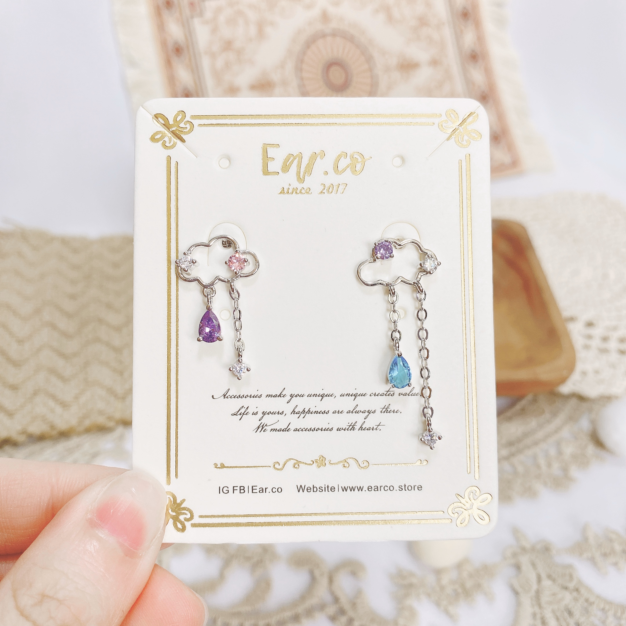 不對稱水滴雲朵 #A351