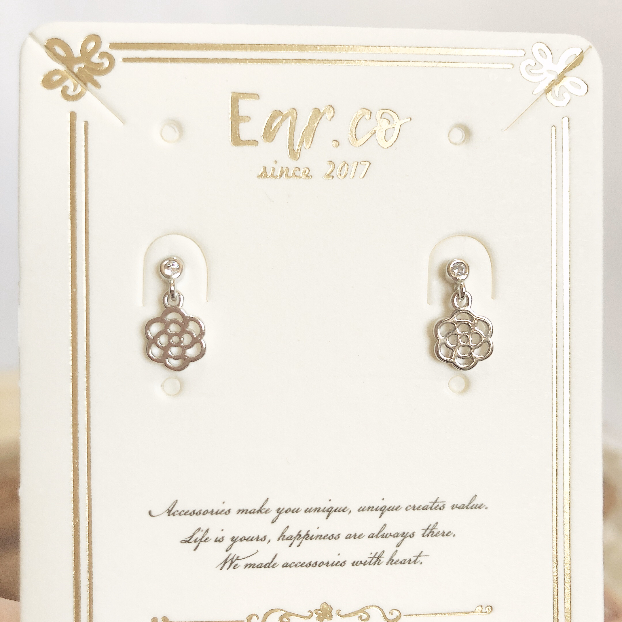 超迷你閃石鏤空玫瑰花 #A299