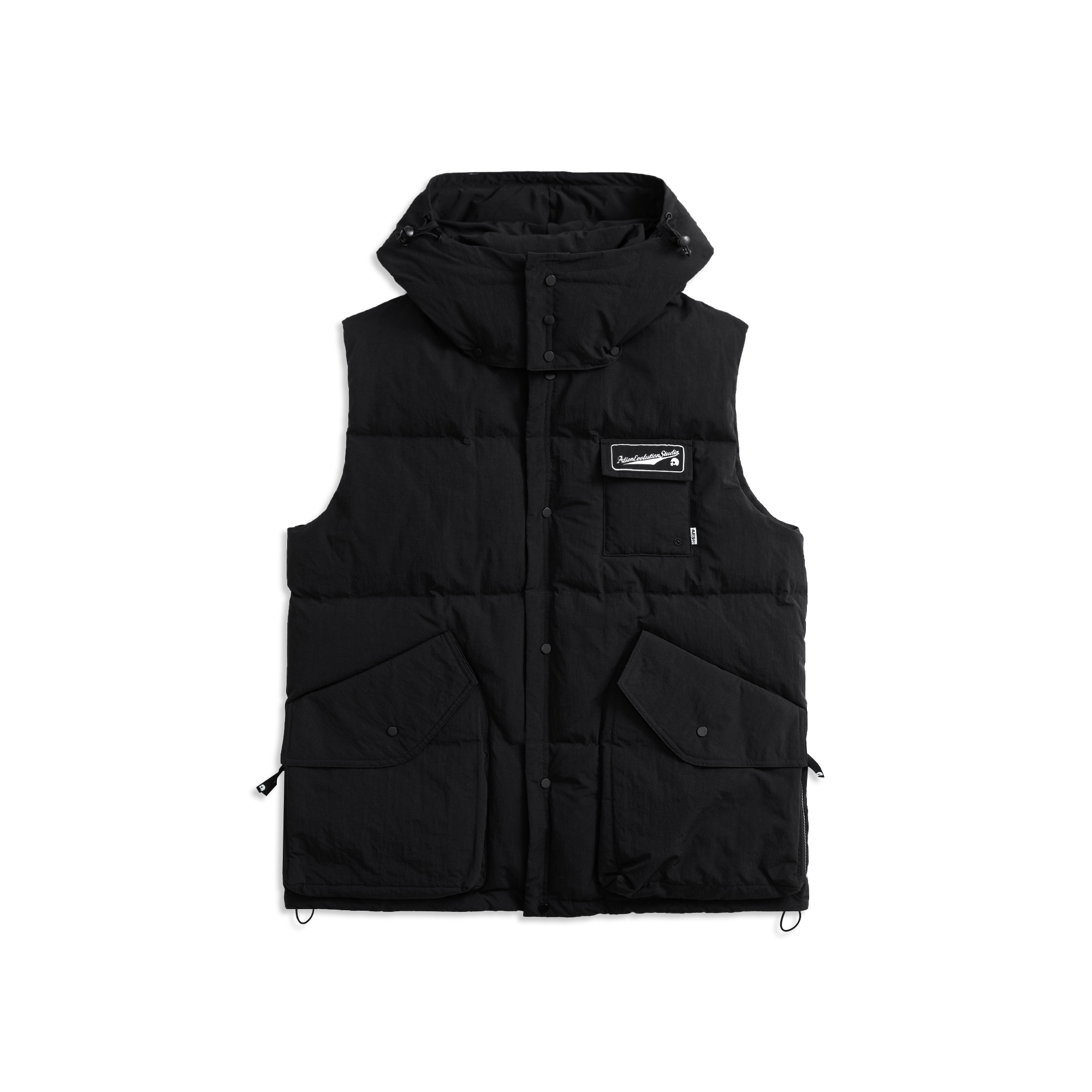 AES Logo Printed ZIP-UP Padder Puffer Vest