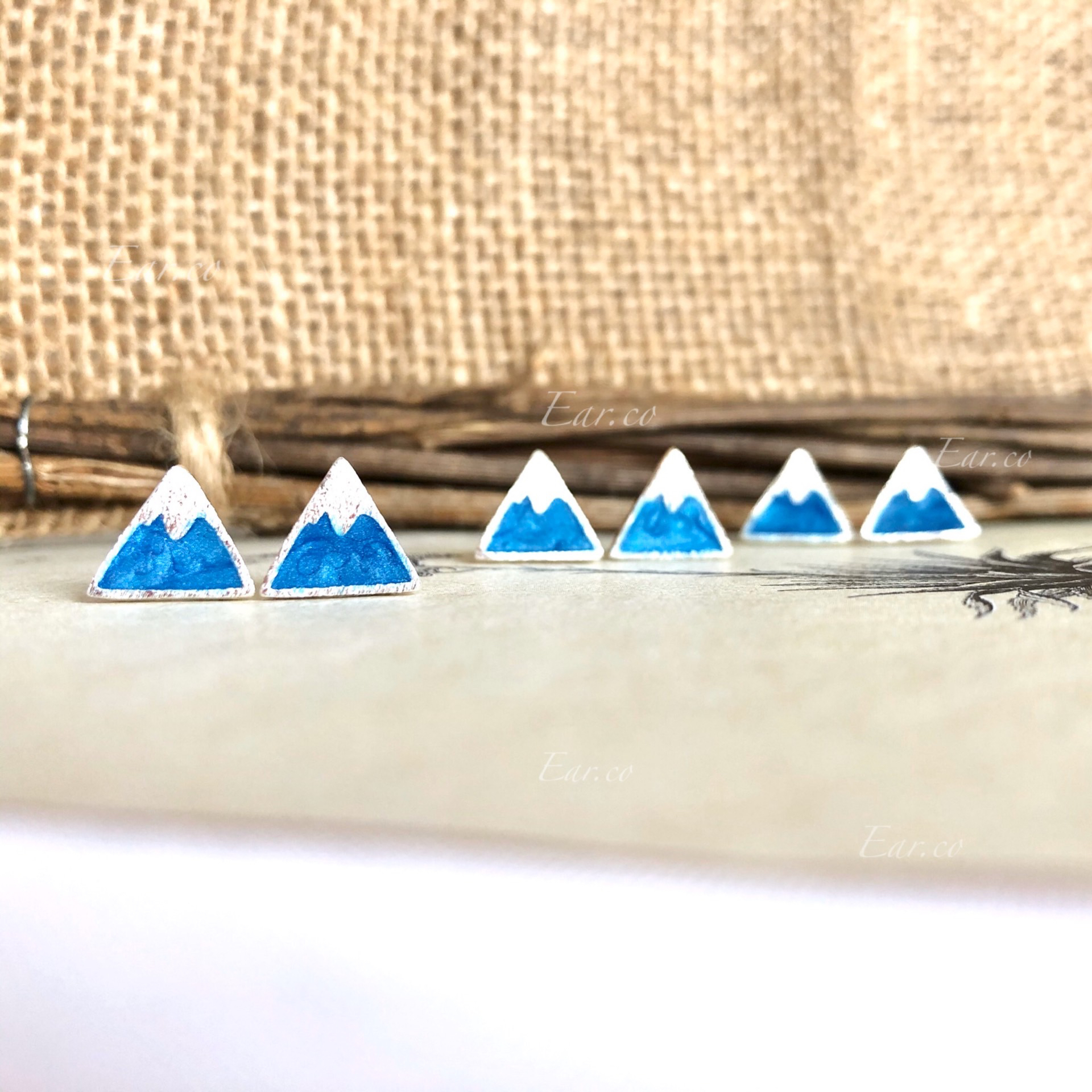 藍色質感富士山 #A021