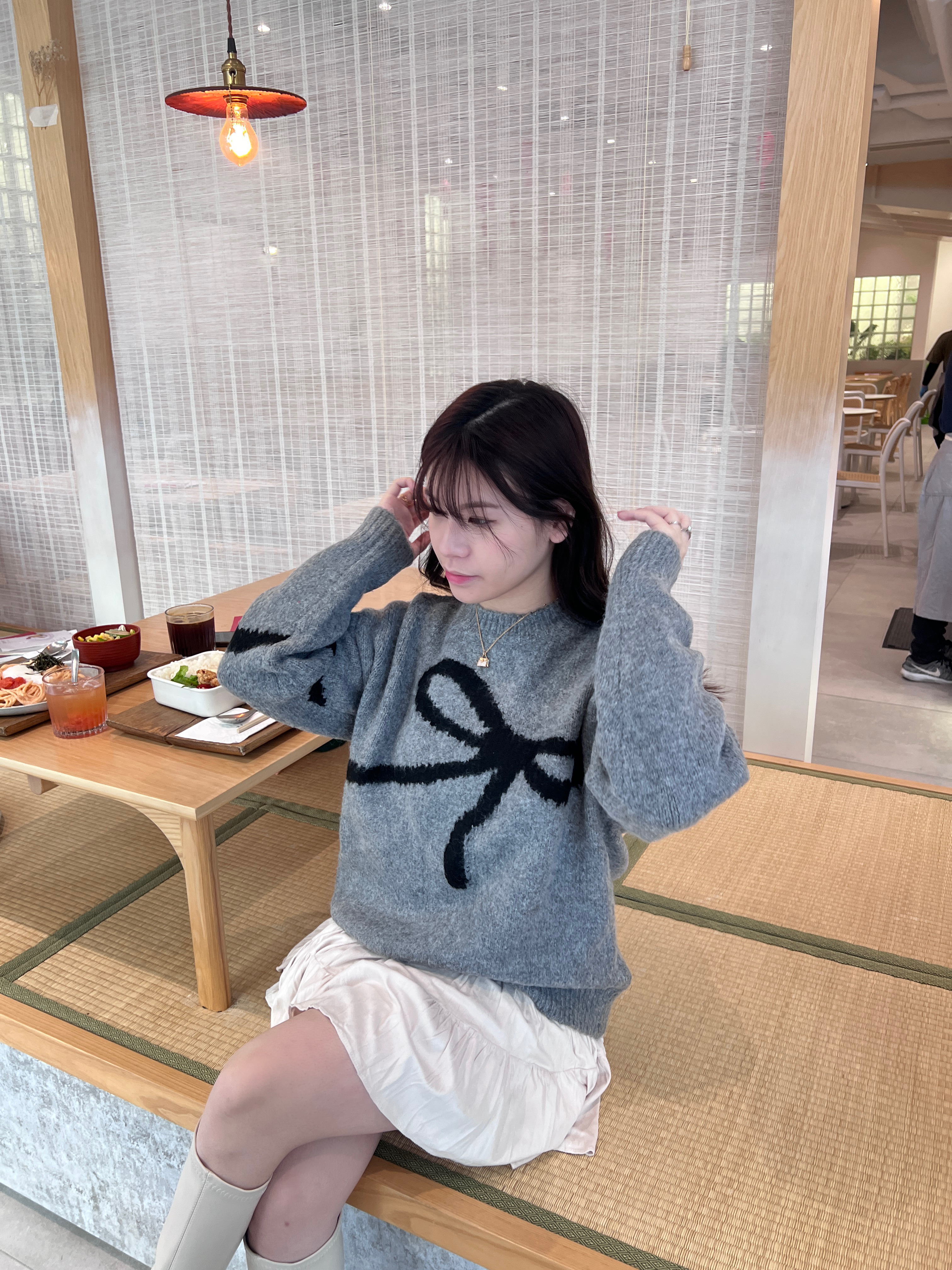 🎀 大蝴蝶混色針織上衣 (𝟰𝟱%𝗪𝗼𝗼𝗹) //兩色入