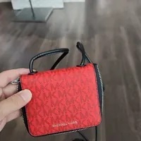 [S] MICHAEL KORS 36H3LTRM0B TRAVEL BILLFOLD XBODY,BRIGHT RED, 196237265357 (SMK691)
