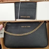 [S] MICHAEL KORS 35S2GGZD6L GIFTABLE BOXED ITEMS JST MD PTTE W CD HDR LEATHER,BLACK, 196163077567 (SMK694)