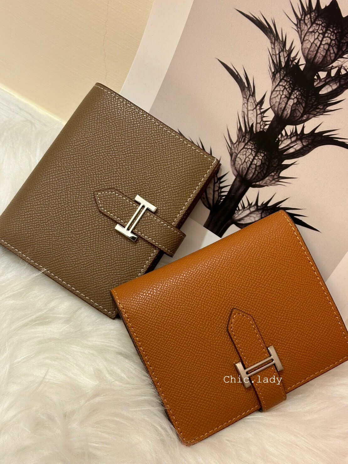 Bag | 韓國連線真皮H扣短夾