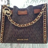 [S] MICHAEL KORS 35H3G4MC1B MINA SM BLT CH INLY XBODY,BROWN, 196237278036 (SMK700)