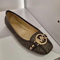 [S] MICHAEL KORS FULTON MOC MK SIG SM/PYRAMIND STUDS,BROWN, 49T8FUFR1B-BROWN (SMK716)