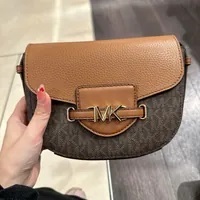 [S] MICHAEL KORS 35F3G6RC1B REED SM SADDLE XBODY,BROWN, 196163990057 (SMK718)