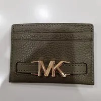 [S] MICHAEL KORS 35S3G6RD3L REED LG CARD HOLDER LEATHER,OLIVE, 196237079626 (SMK721)
