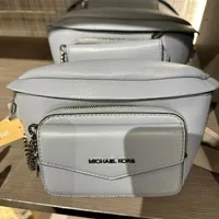 [S] MICHAEL KORS 35F3S5MN6L LG 2IN1 WAISTPACK LEATHER,PALE BLUE, 196163994680 (SMK724)