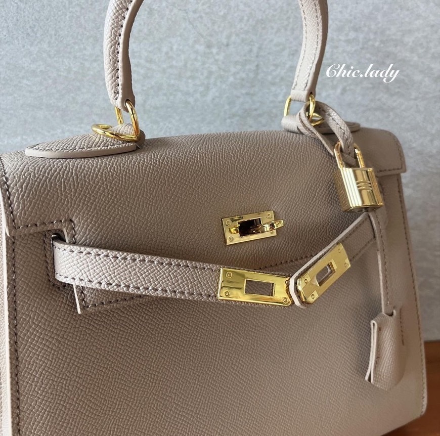 Bag | 韓國連線真皮摩卡灰凱莉包