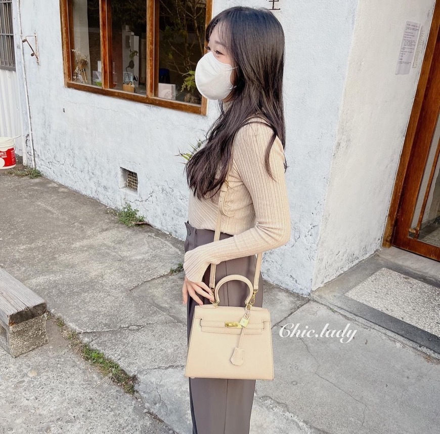 Bag | 韓國連線真皮摩卡灰凱莉包