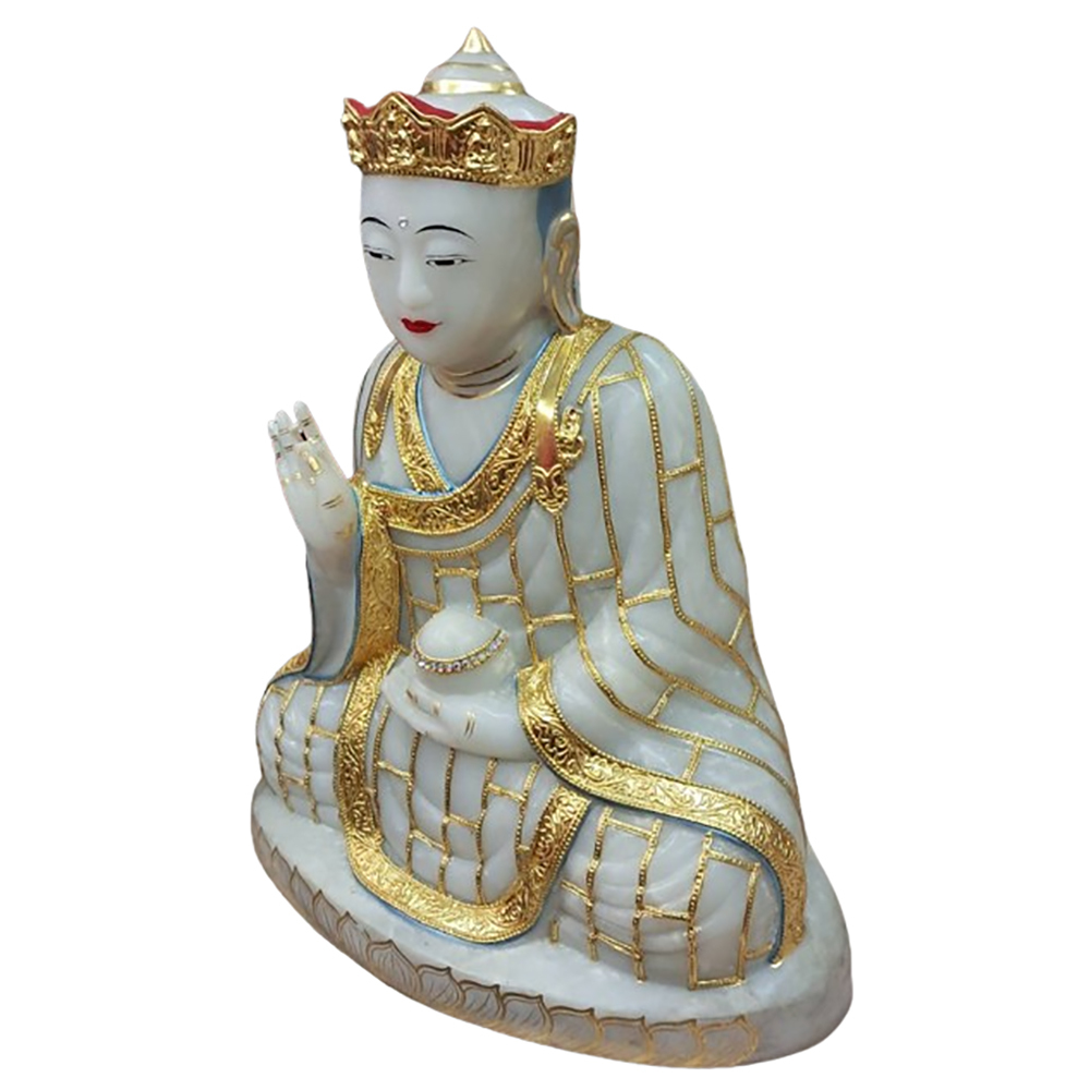 緬甸白玉地藏王菩薩精品 1呎6【十方】133481