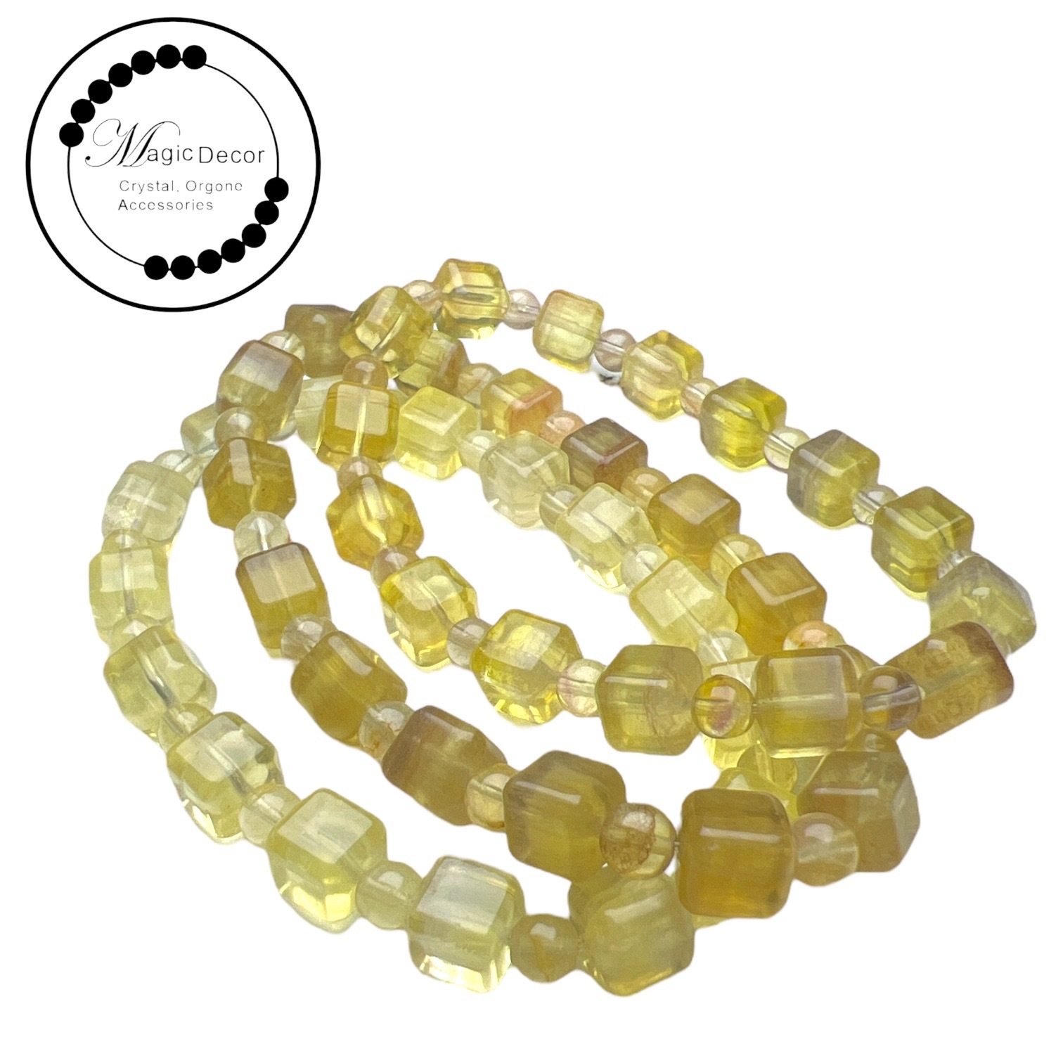 251108-C54 黃螢石方糖手串