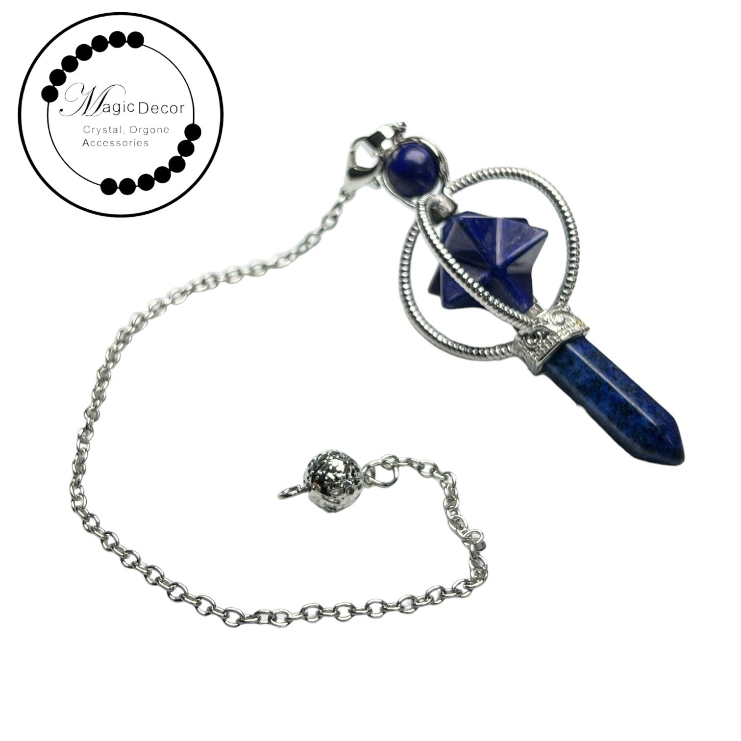 250927 - C77 青金石梅爾卡巴靈擺吊咀頸鏈