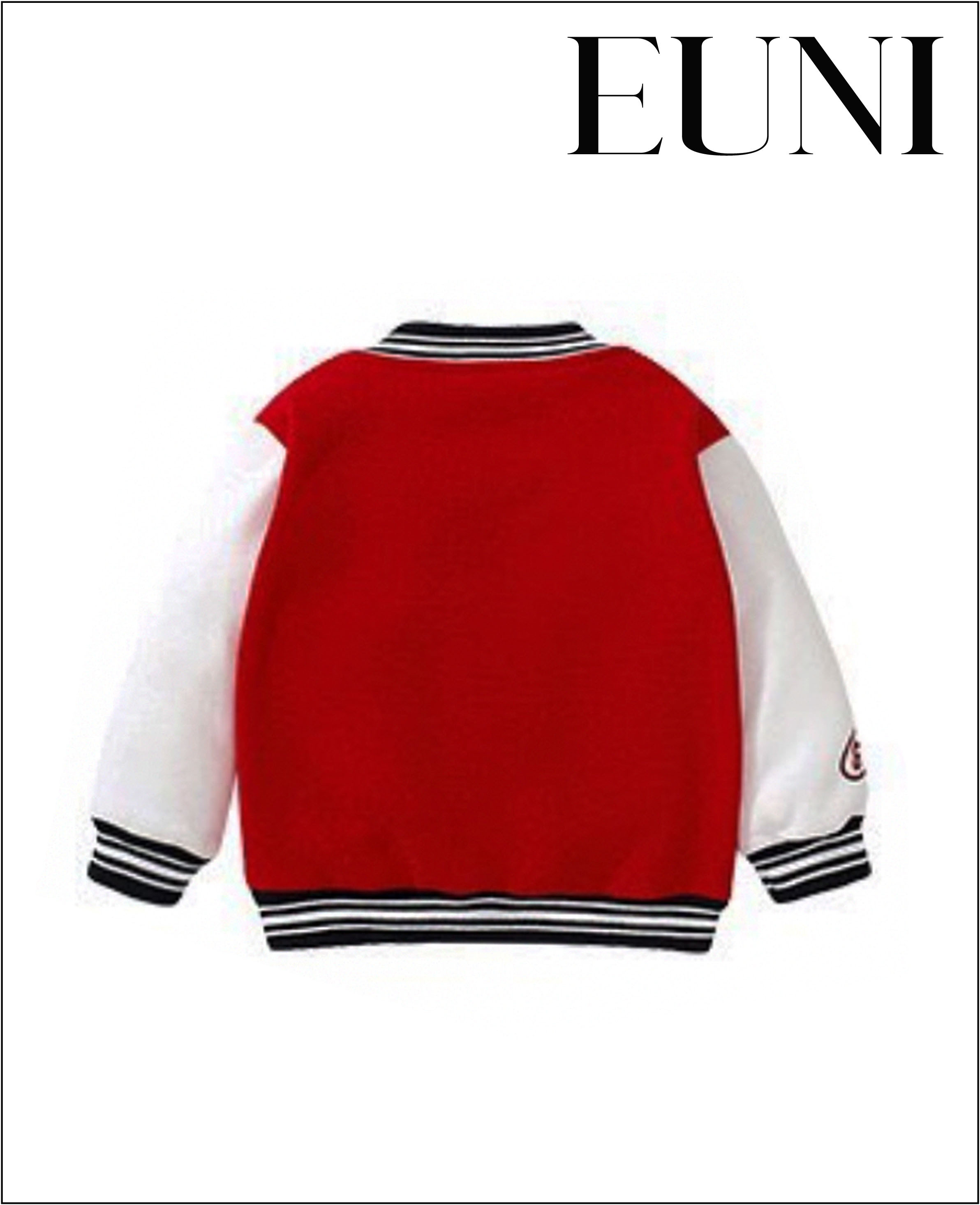 紅白潮流棒球外套