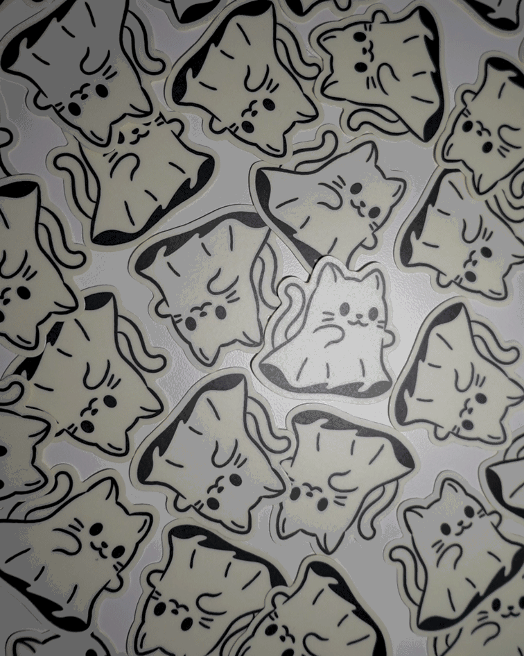 靈魂喵喵 調皮魂夜光貼紙