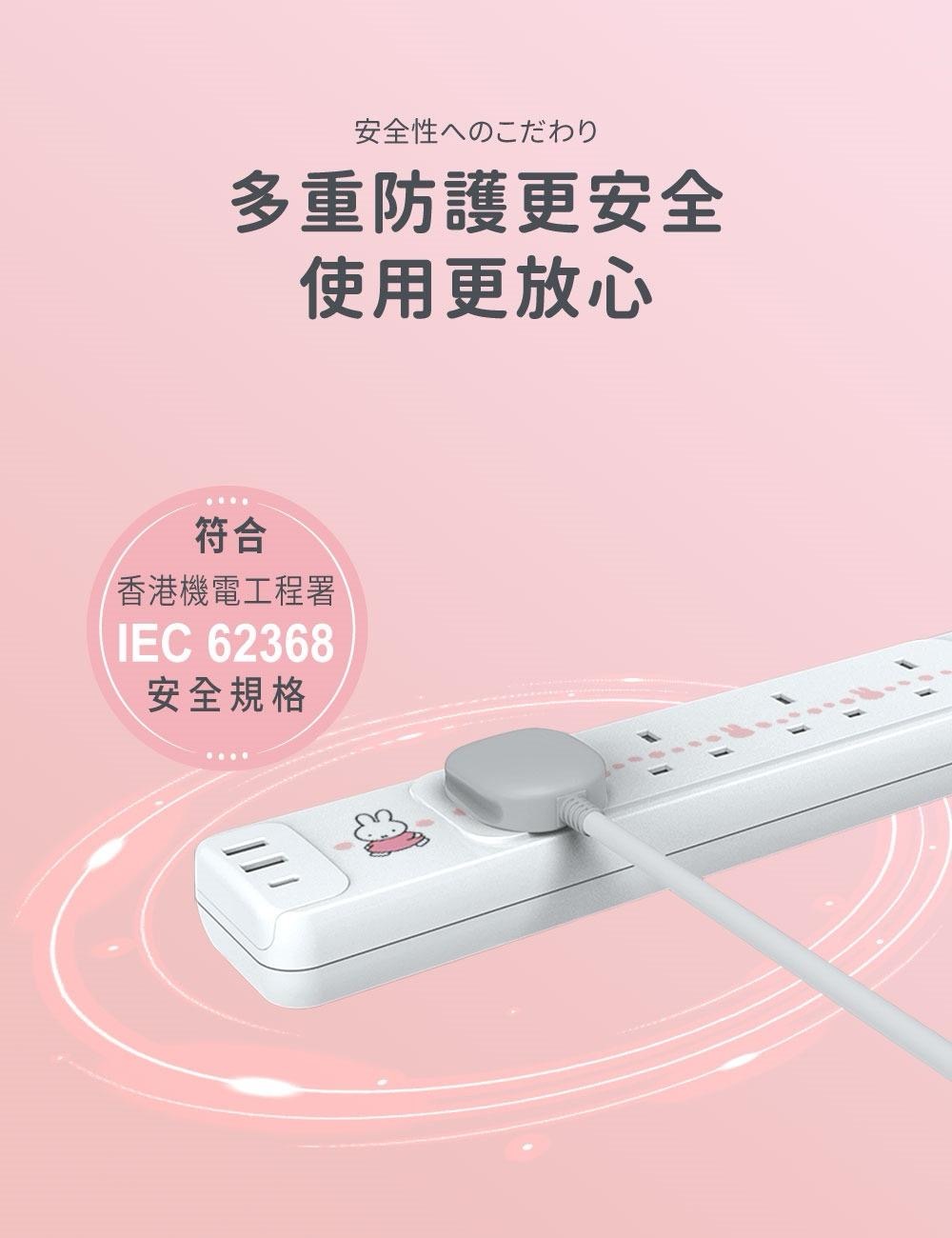 miffy MIF20 PD3.0 2A1C 4位電源拖板