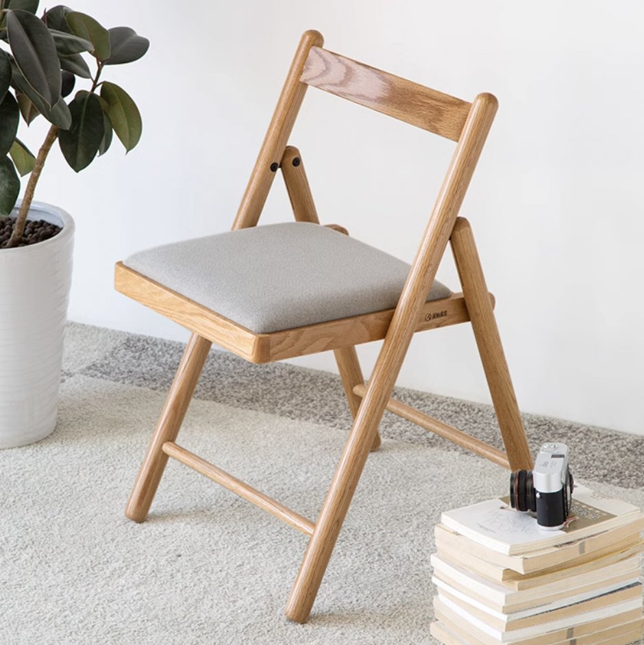 挪威實木折疊餐椅B款NW-A3123
