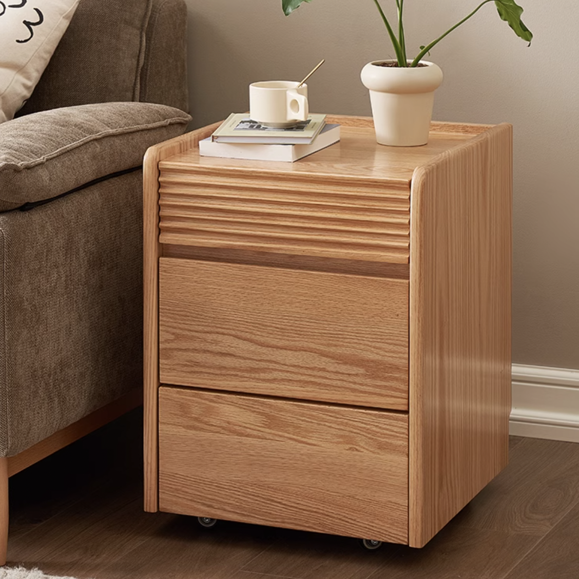 禾沐實木邊櫃D款HM-L7102