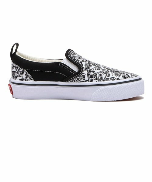 VANS V98CS D.LOGO SLIP ON BLK/WHT LOGO 休閒 百搭 黑白 童款 634392-0001 [台灣現貨]