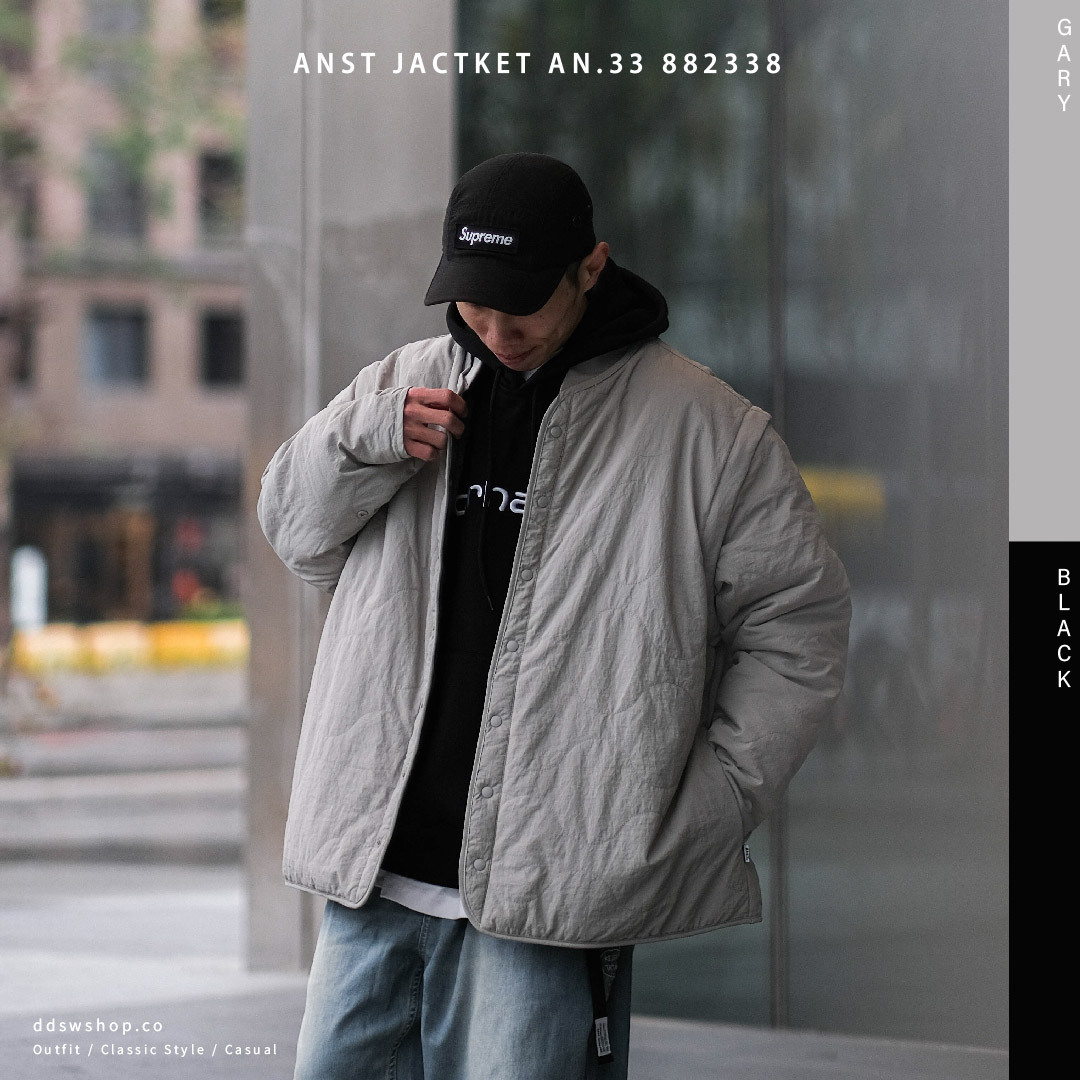 ANST 四穿棒球領衍縫鋪棉外套 AN.33