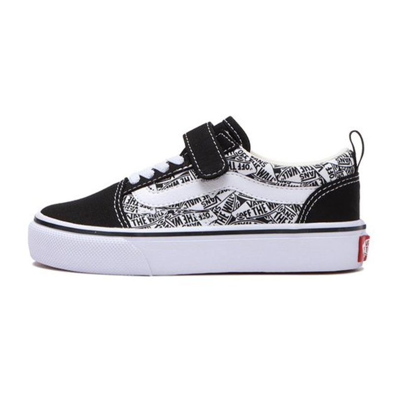 VANS V36CS D.LOGO OLD SKOOL BLK/WHT LOGO 休閒 百搭 黑白 童款 634393-0001 [台灣現貨]