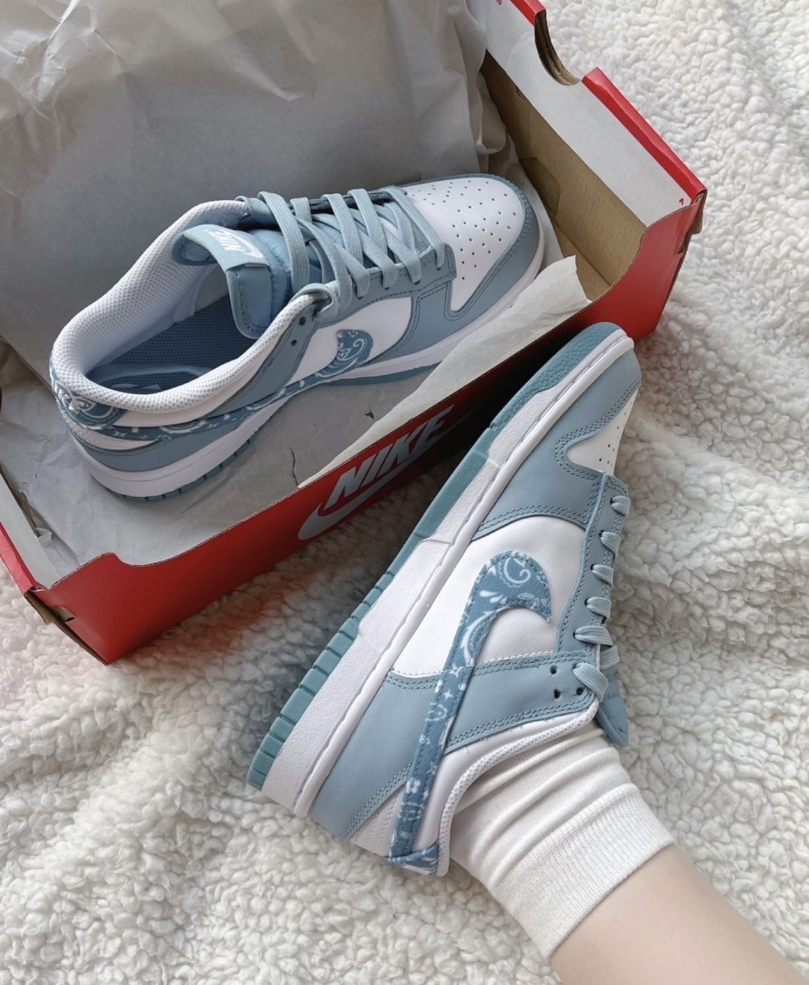 Nike Dunk Low "Blue Paisley" 藍白變形蟲