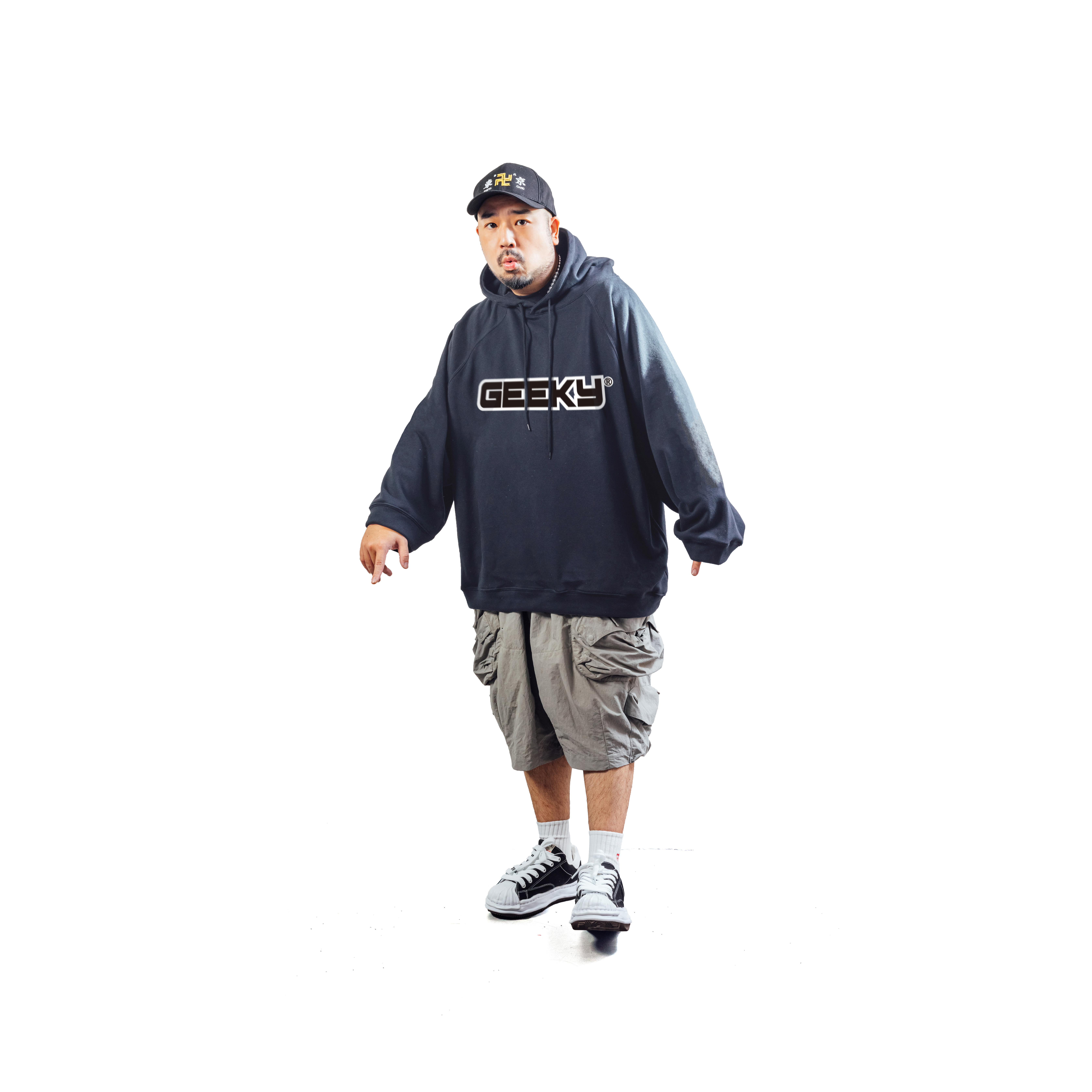 GEEKY GEEKY帽T-灰藍