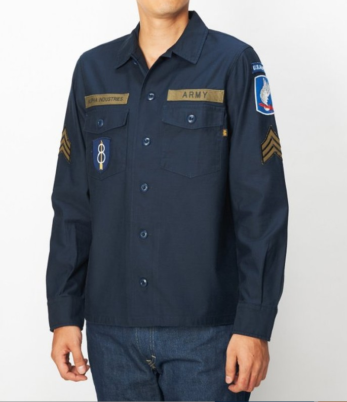 日版 ALPHA ARMY 軍事 襯衫 外套 刺繡 TS5016 / TS5021