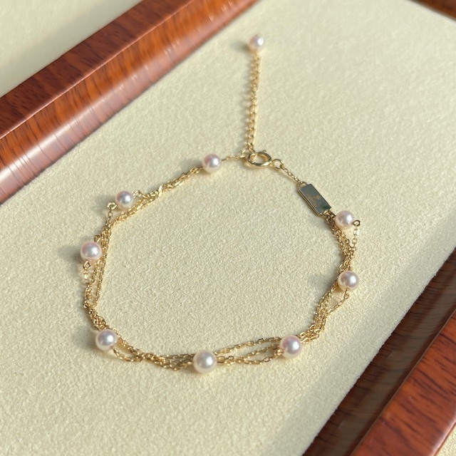 18K Gold baby akoya bracelet