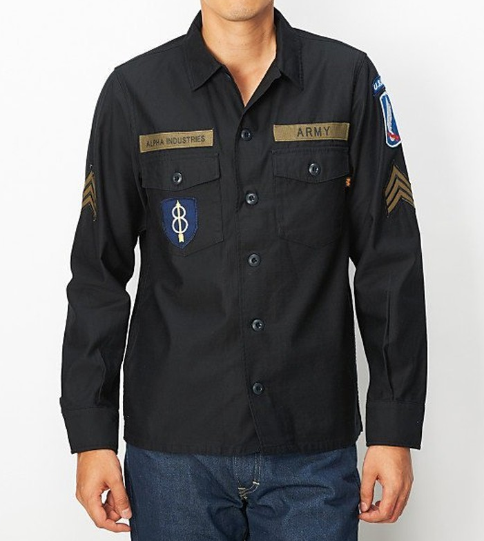 日版 ALPHA ARMY 軍事 襯衫 外套 刺繡 TS5016 / TS5021