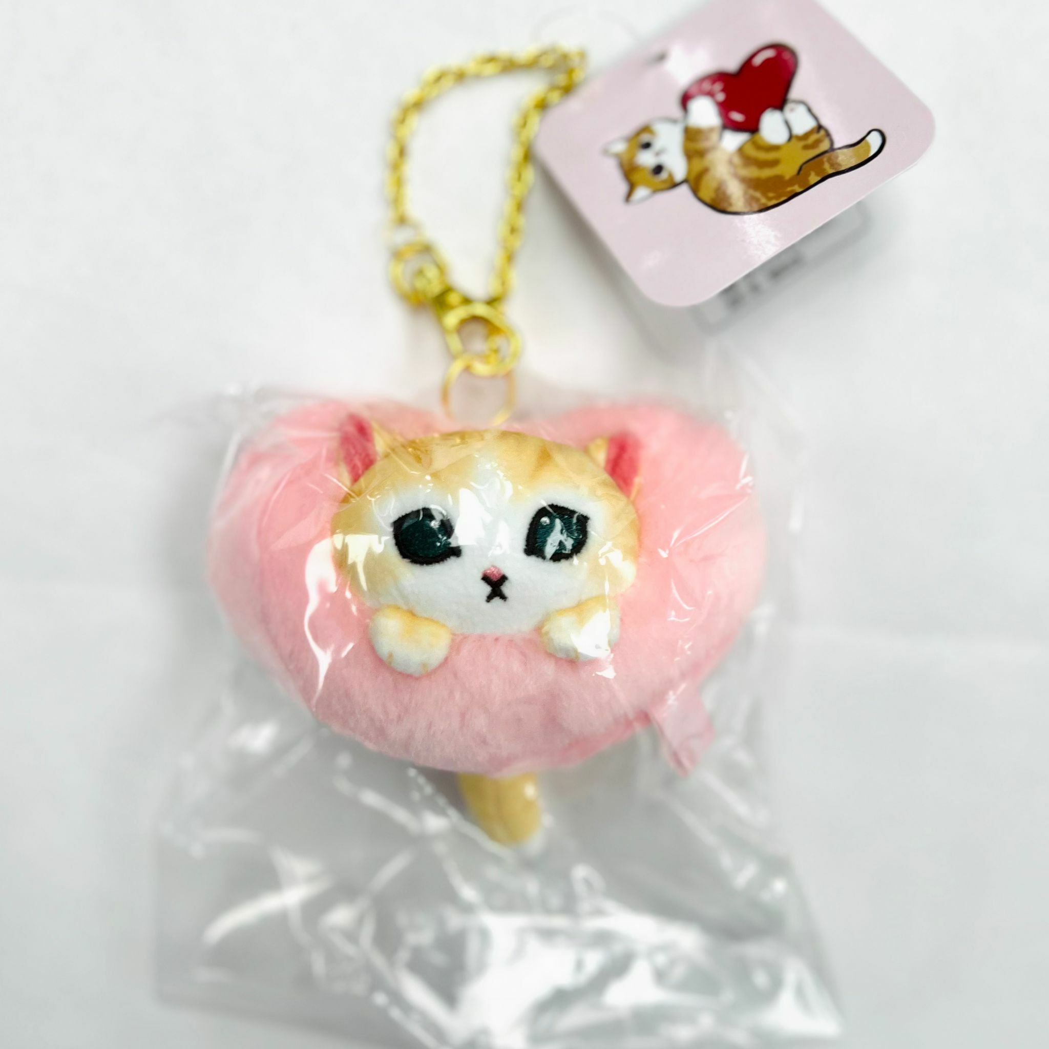 Mofusand 毛茸茸的心形貓吉祥物 Keychain