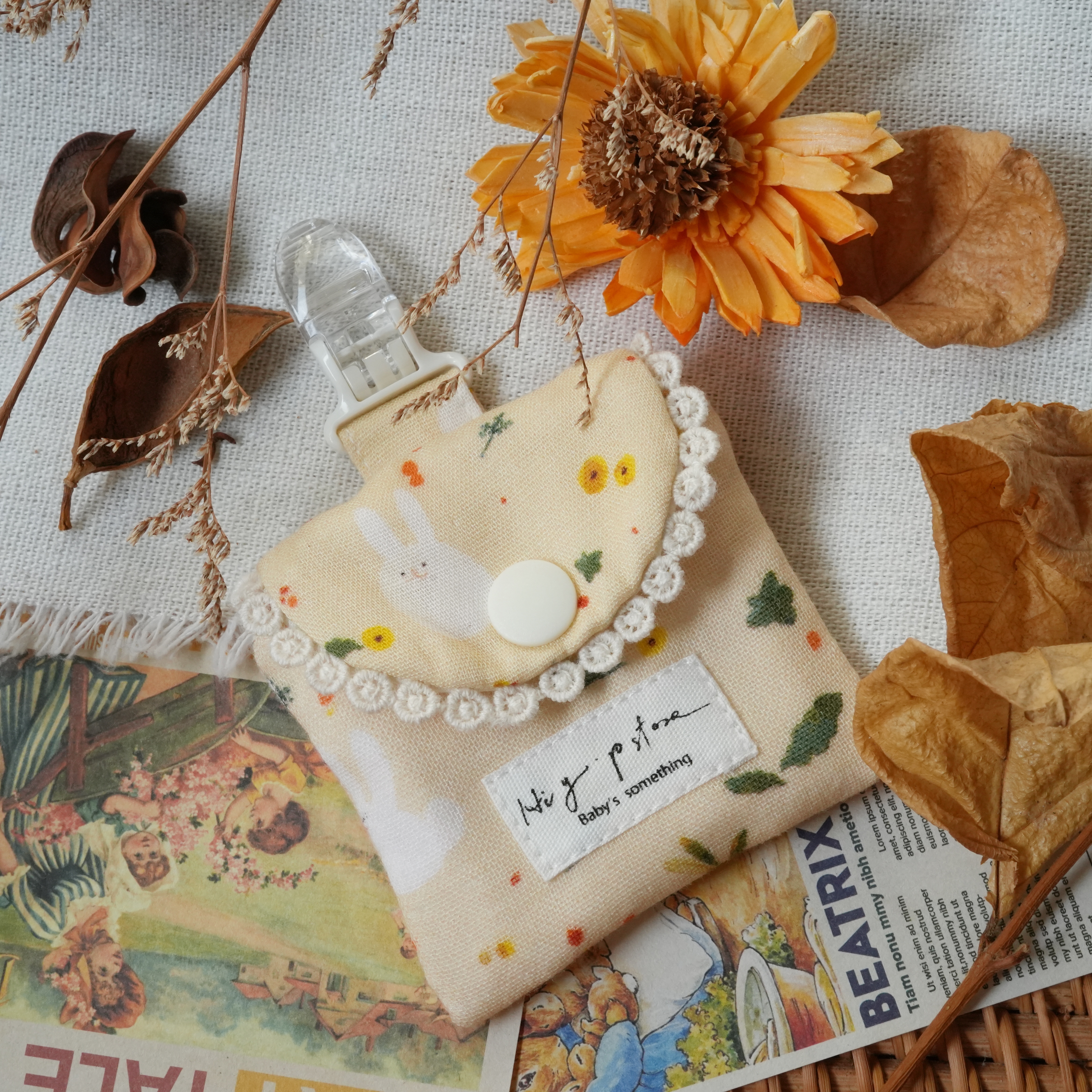 Hi Y.P store-平安符袋-獨家設計款-橙花兔兔