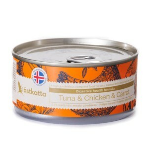 Astkatta 冰島罐 貓罐頭 腸道護理主食配方 白鰹吞拿魚雞肉胡蘿蔔