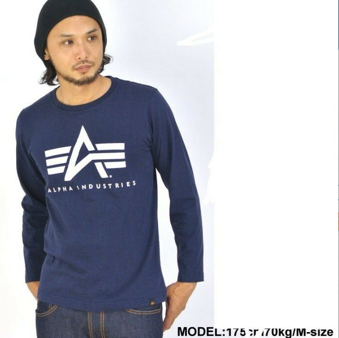 日版 ALPHA PRINT T A-MARK 長TEE 迷彩 LOGO 長T 長袖 TC1128