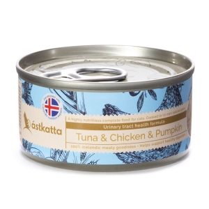 Astkatta 冰島罐 貓罐頭 泌尿系統友善主食配方 白鰹吞拿雞肉+南瓜