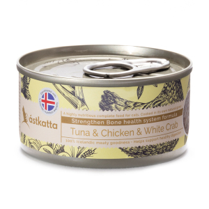 Astkatta 冰島罐 貓罐頭 强化關節主食配方 白鰹吞拿雞肉白蟹肉