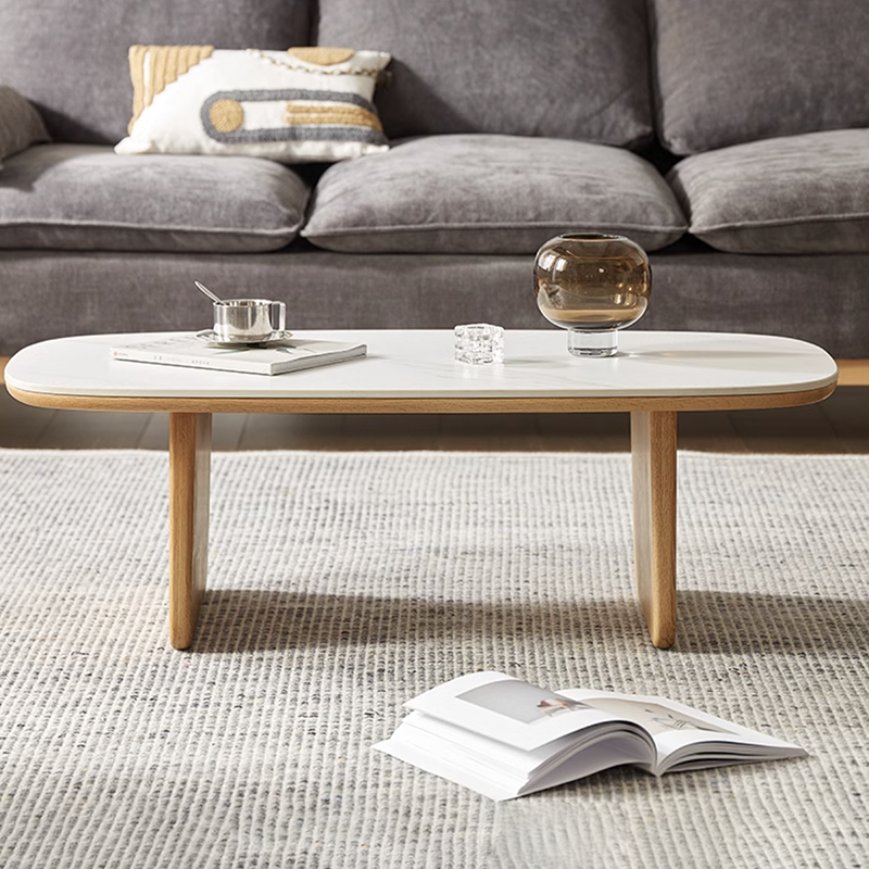 〖特惠款〗禾沐實木岩板茶几D款HM-L7076