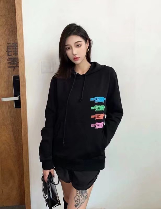 We11done 黑色彩字母衛衣 -T