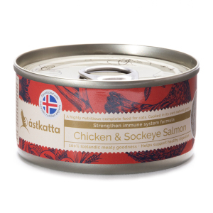 Astkatta 冰島罐 貓罐頭 强化免疫力主食配方 走地雞藍背三文