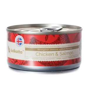 Astkatta 冰島罐 貓罐頭 强化免疫力主食配方 走地雞藍背三文