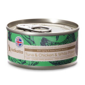 Astkatta 冰島罐 貓罐頭 增强活力主食配方 白鰹吞拿雞肉白蝦