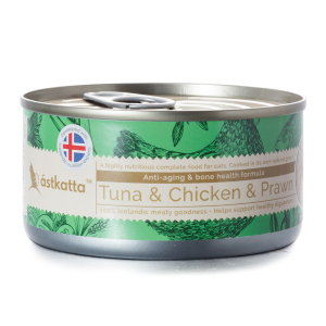 Astkatta 冰島罐 貓罐頭 增强活力主食配方 白鰹吞拿雞肉白蝦