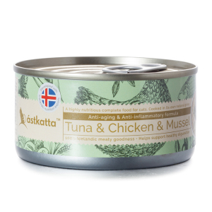 Astkatta 冰島罐 貓罐頭 增强活力主食配方 白鰹吞拿雞肉貽貝
